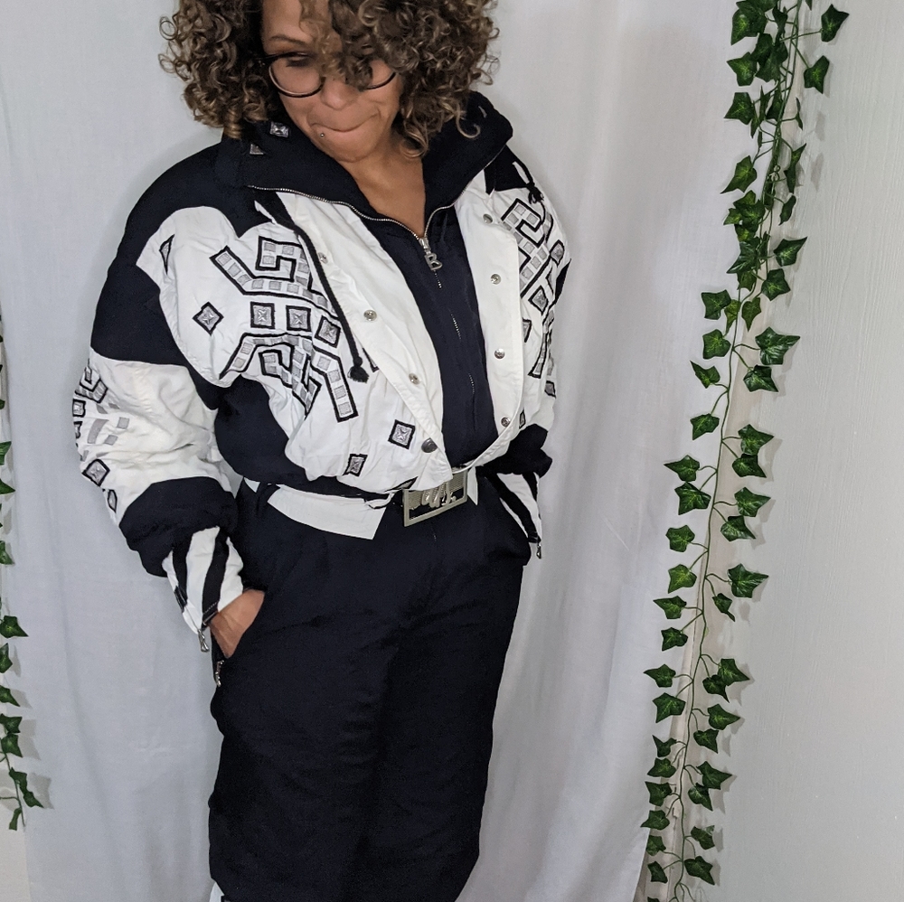 Bogner Black White Ski Snowsuit